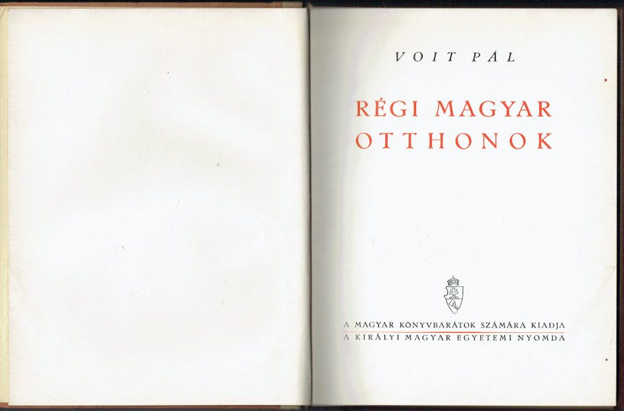 Régi magyar otthonok Voit Pál Régi magyar otthonok Voit Pál