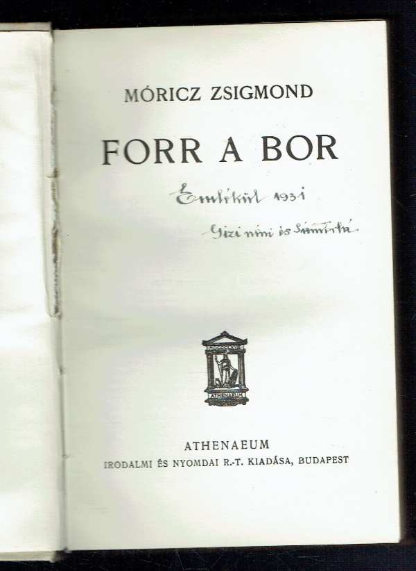 Forr a bor Móricz Zsigmond Forr a bor Móricz Zsigmond