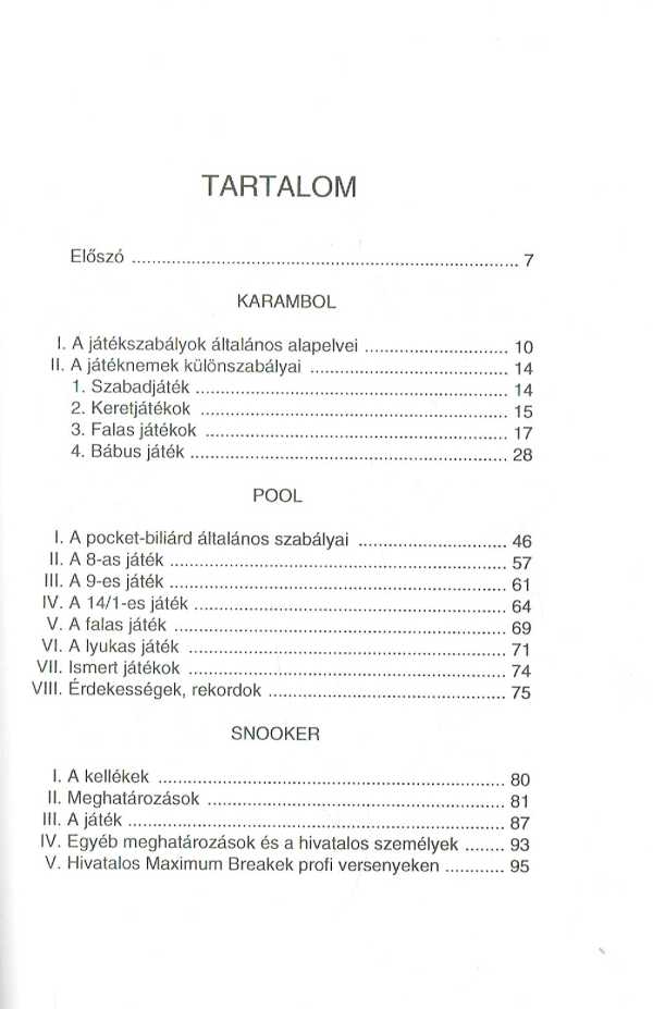 A biliárdjátékok nemzetközi szabályai Szabadi Kurucz Sebestyén A biliárdjátékok nemzetközi szabályai Szabadi Kurucz Sebestyén
