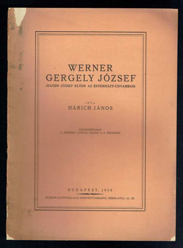 Werner Gergely József Hárich János
