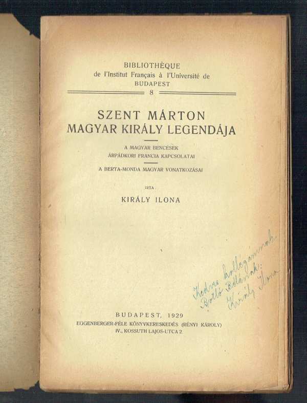 Szent Márton magyar király legendája Király Ilona Szent Márton magyar király legendája Király Ilona