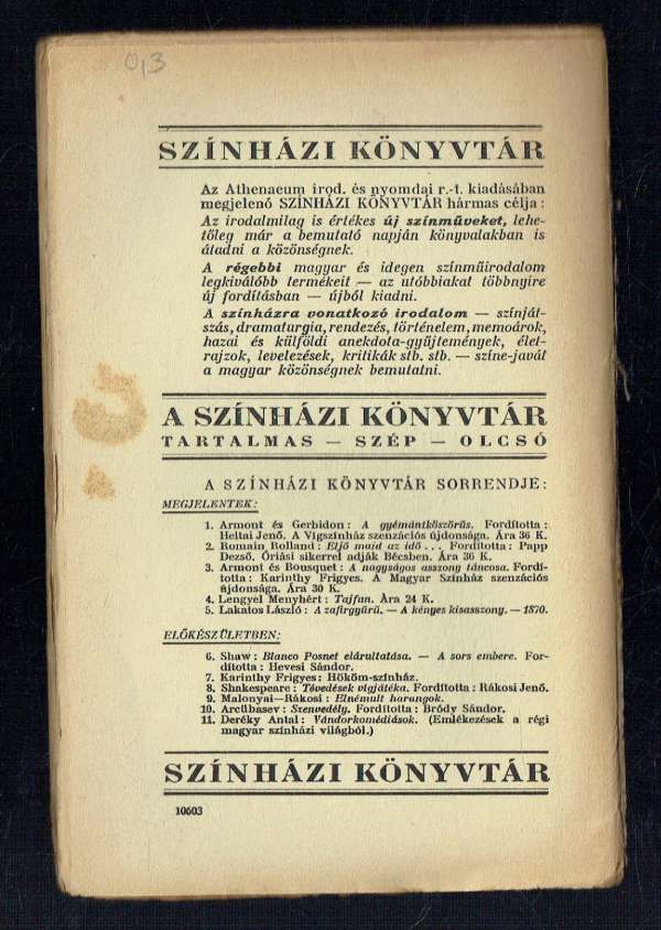 A zafírgyűrű – A kényes kisasszony – 1870 Lakatos László