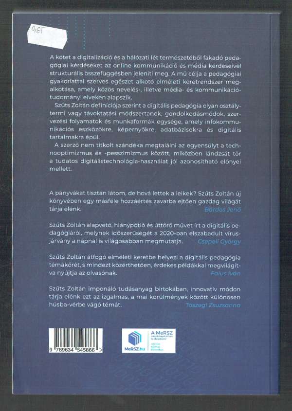 A digitális pedagógia elmélete Szűts Zoltán